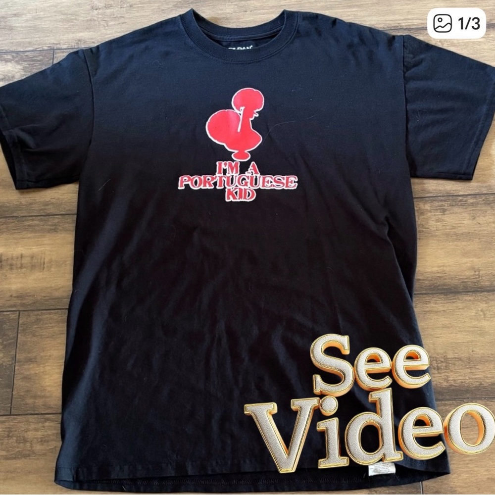GILDAN Black Tee "I'm A Portuguese Kid" Portuguese Pride 👛 ANY 2/$20